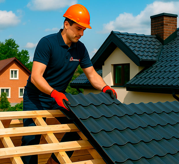 Кровля из металлочерепицы под ключ в Щёлково