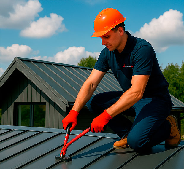 Монтаж фальцевой кровли в Щёлково