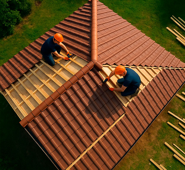 Монтаж 2-скатной крыши в Щёлково